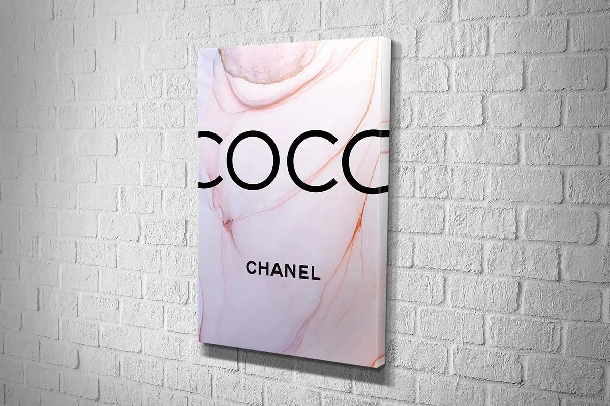 Coco Chanel Pink | Fashion Canvas Wall Art Print