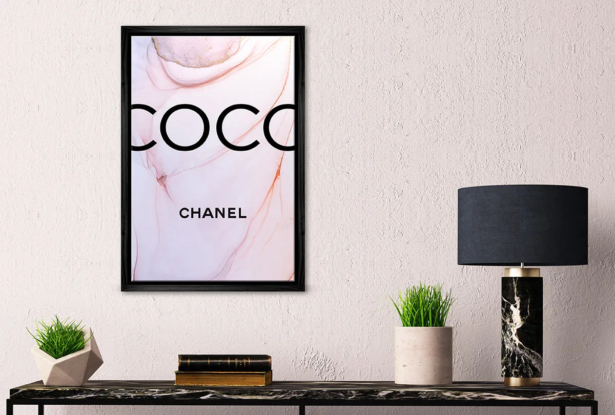 Coco Chanel Pink | Fashion Canvas Wall Art Print