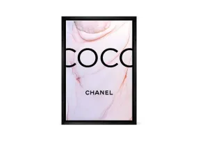 Coco Chanel Pink | Fashion Canvas Wall Art Print