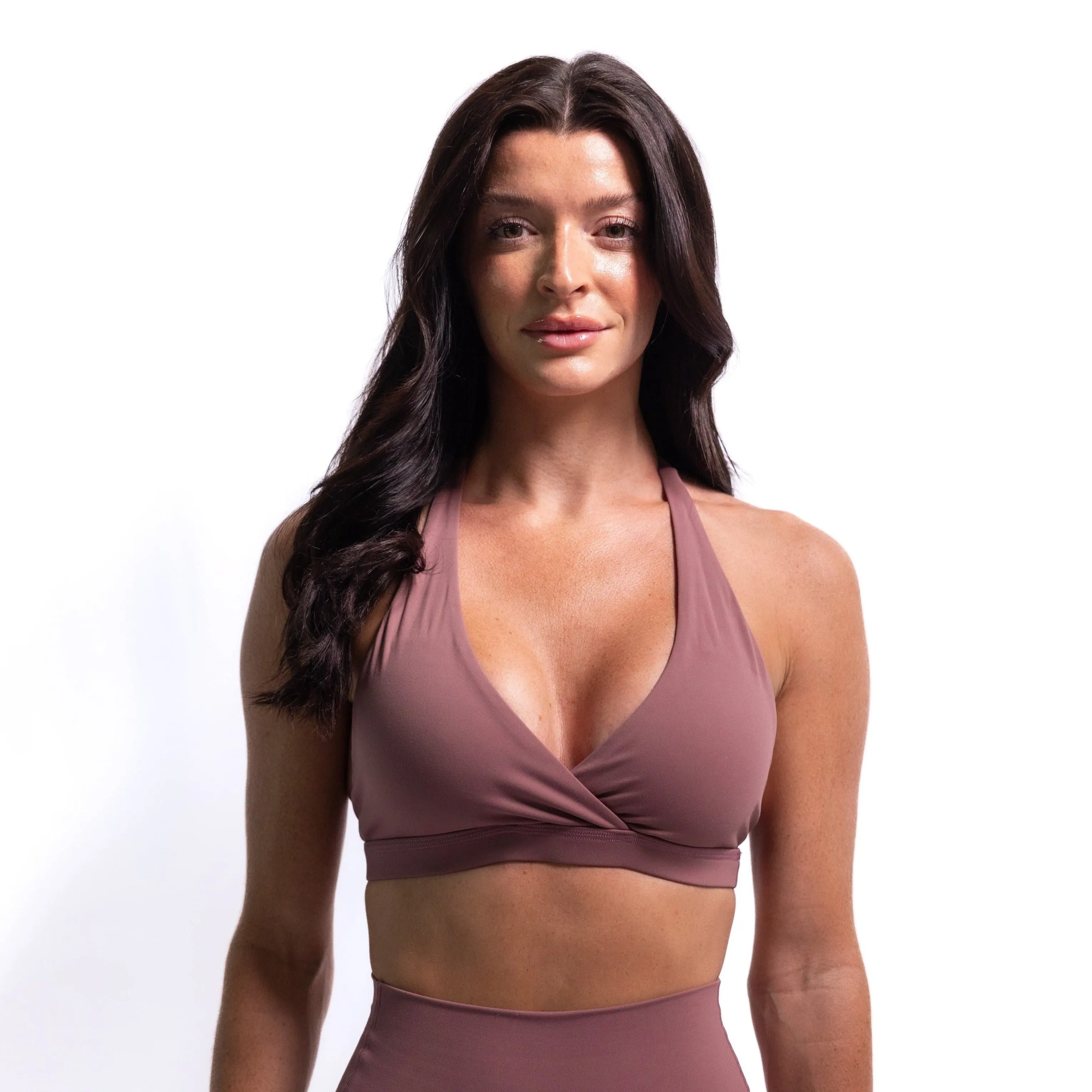 CORE HALTER SPORTS BRA - MAUVE