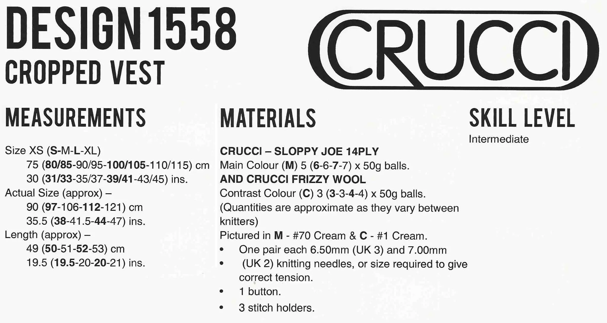 CRUCCI LEAFLET 1558