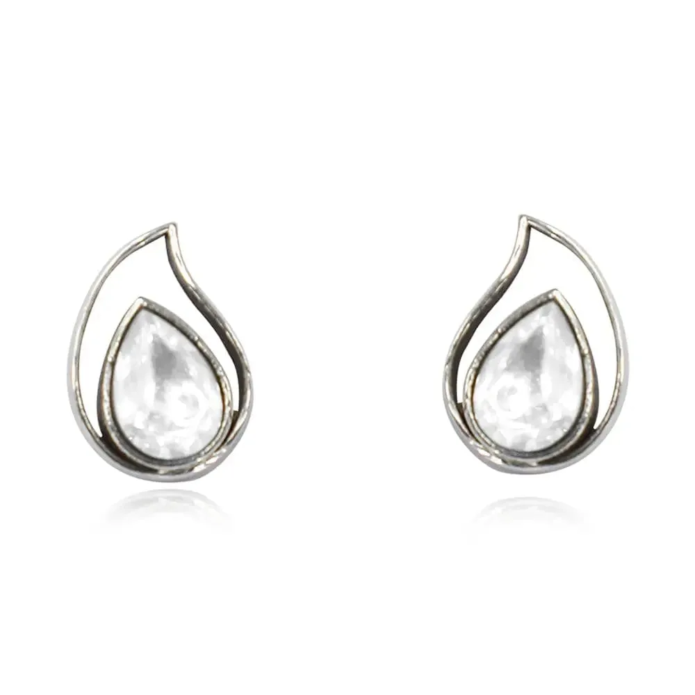 Cute Silver 92.5 Aam Ras Stud Earring