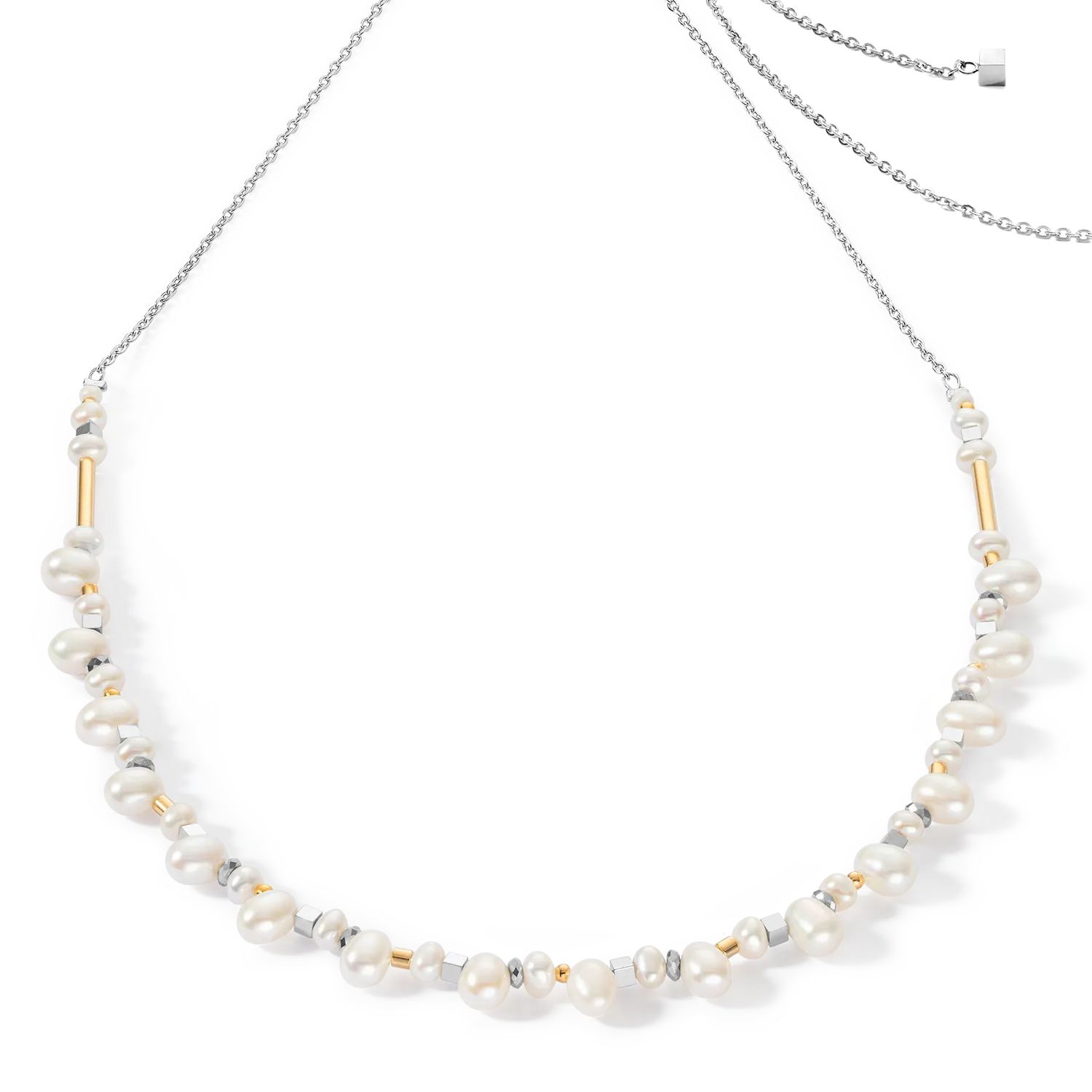 Dancing Freshwater Pearls Necklace Bicolor