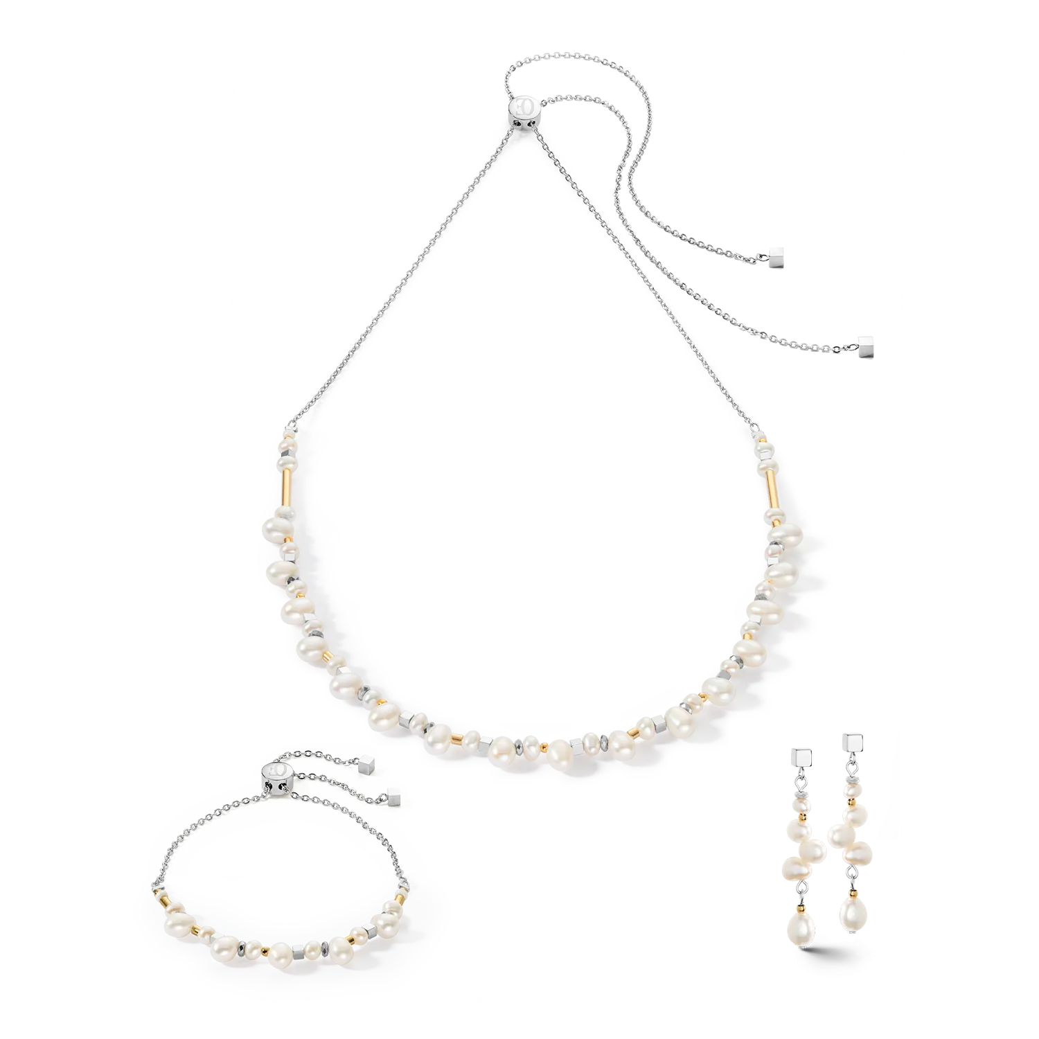 Dancing Freshwater Pearls Necklace Bicolor