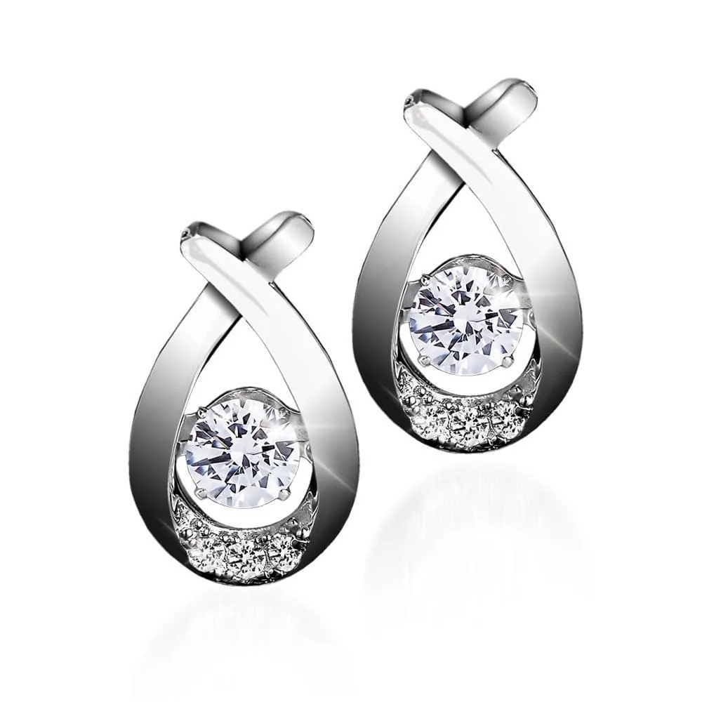 'Dancing' Jewelry Platinum Earrings