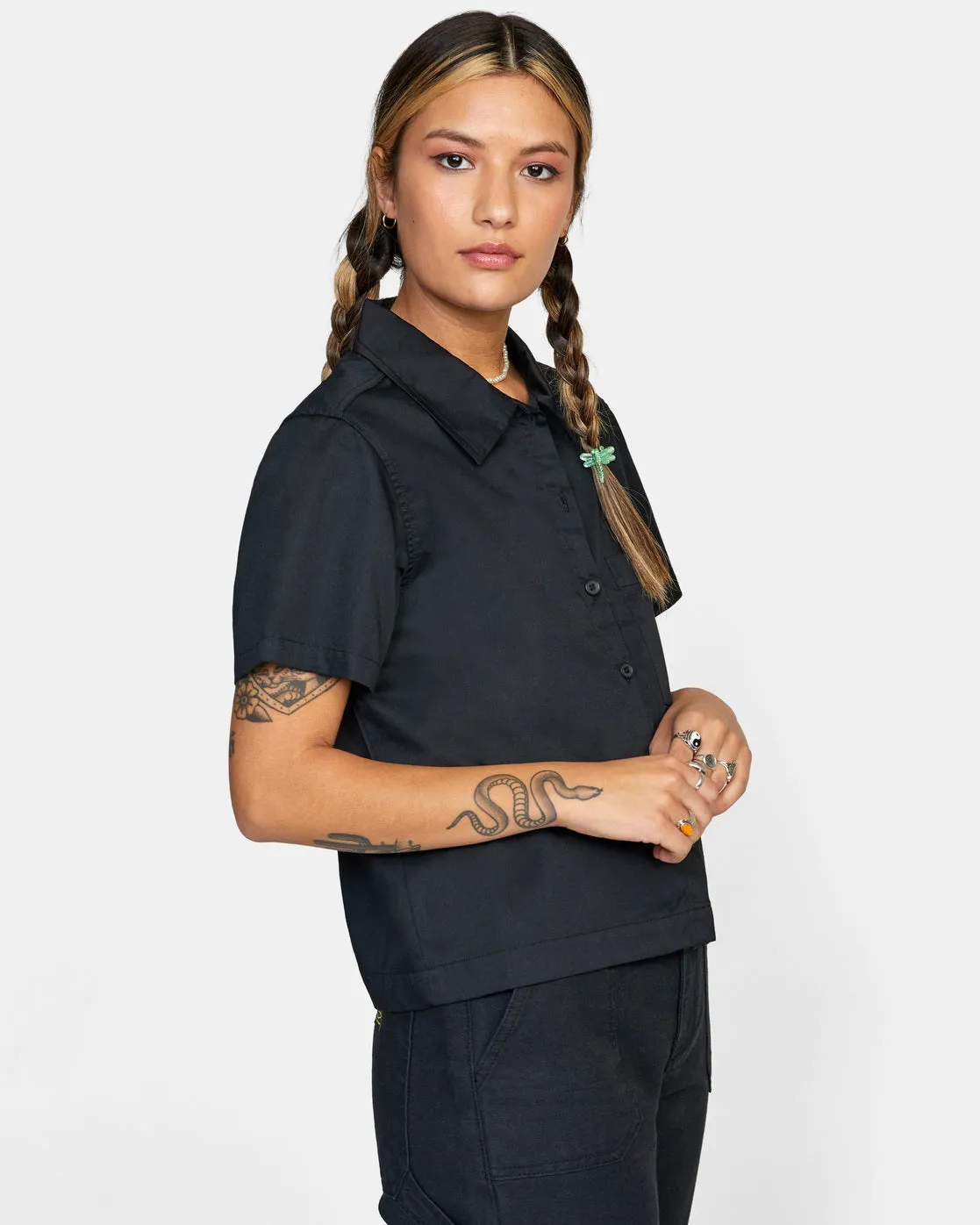 Dayshift Short Sleeve Shirt - RVCA Black