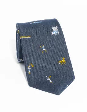 EMBLEMATIC YALE SPORT TIE - NAVY