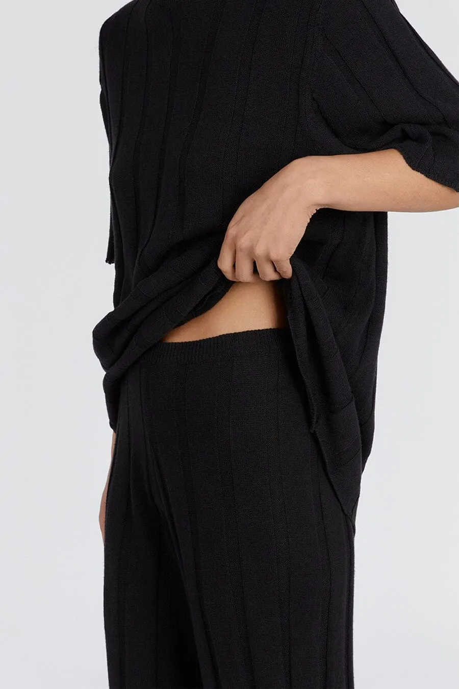 EMERY BLACK WIDE LEG PANT