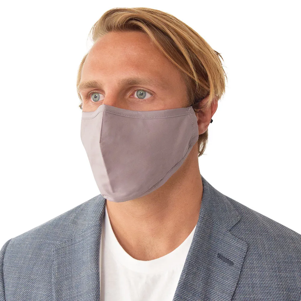 Face Mask 3 Pack Grey Cotton