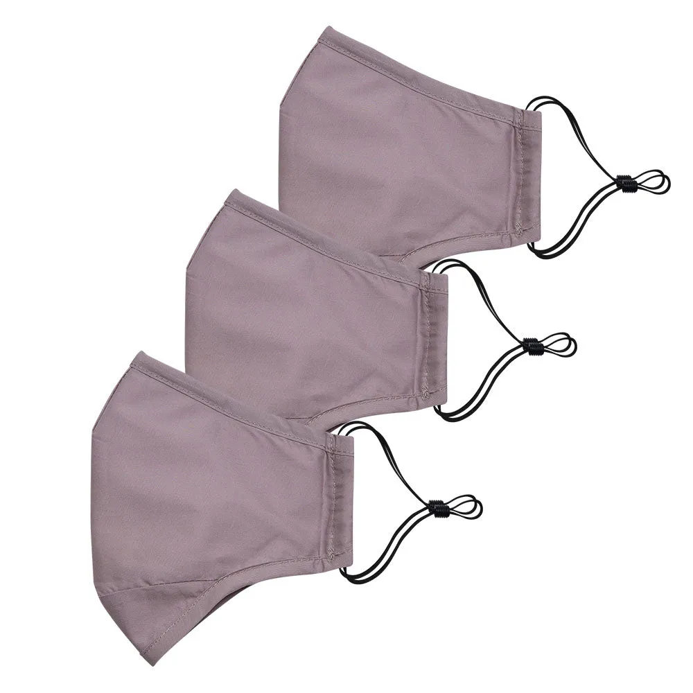 Face Mask 3 Pack Grey Cotton