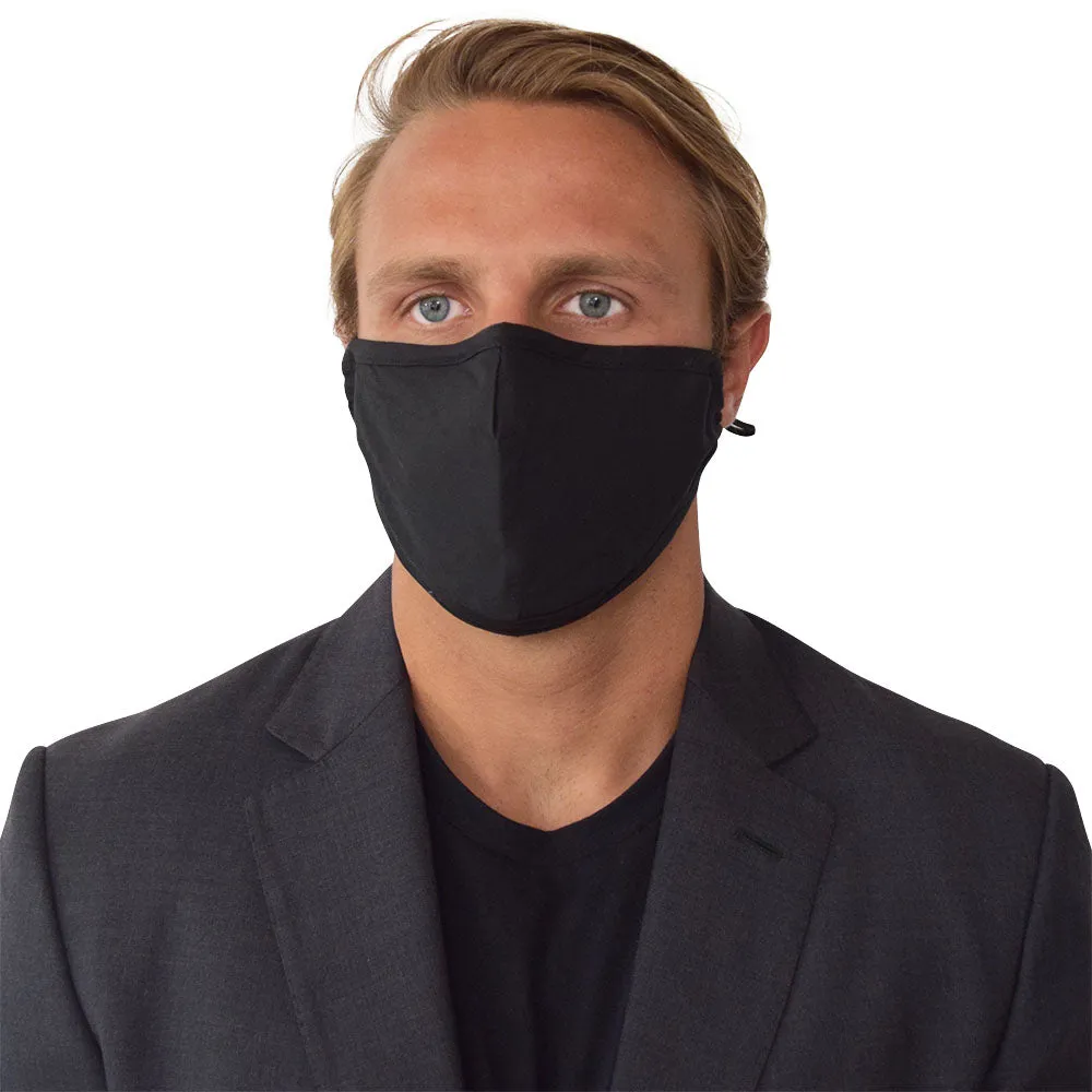 Face Mask 4 Pack Black Cotton