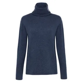 Flodden Roll Neck Cashmere Sweater - Denim