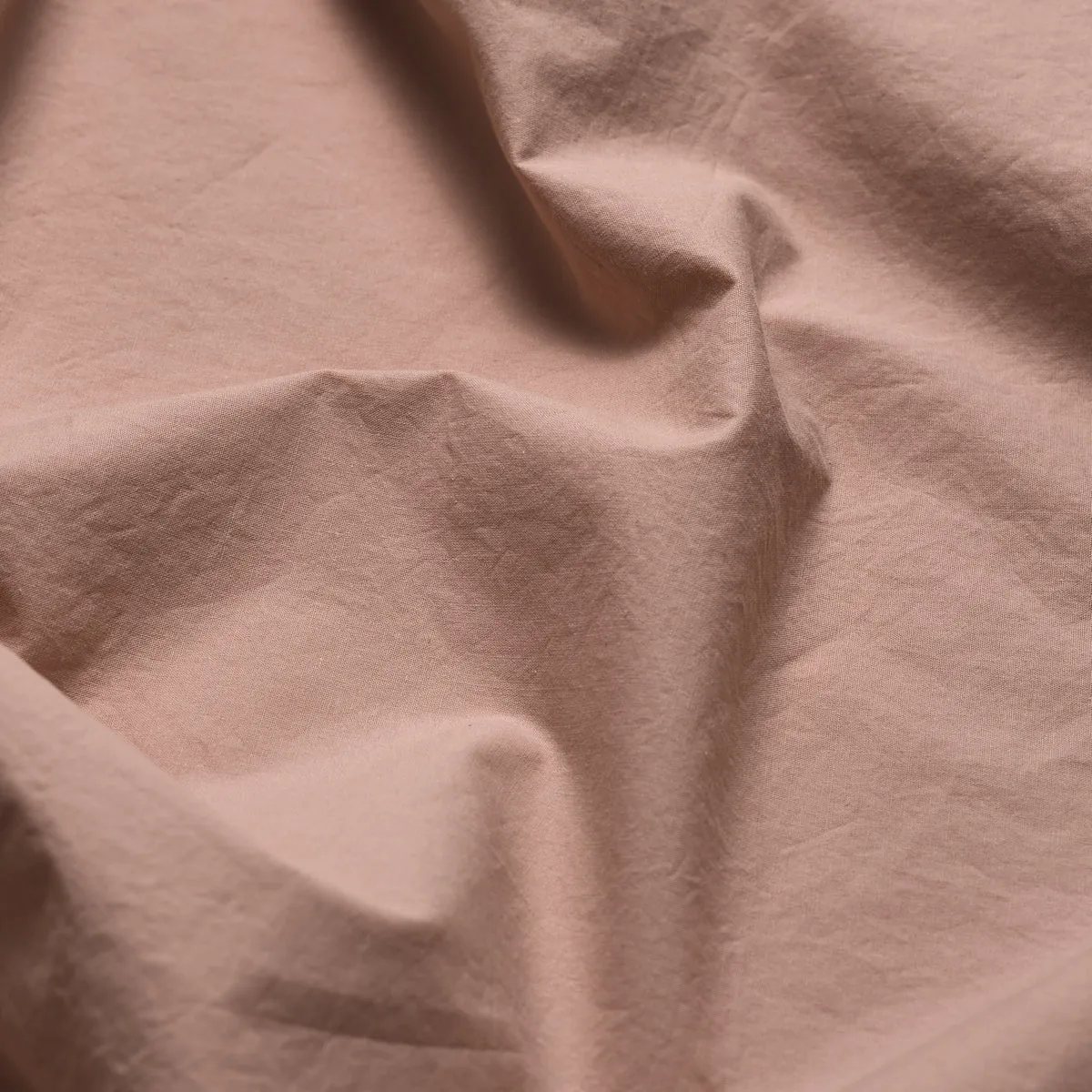 French Rose Washed Cotton Percale Fitted Sheet