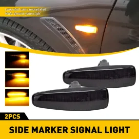 Front Fender LED Side Marker Lights for Mitsubishi Lancer Evolution Mirage Outlander Sport Smoked Lens