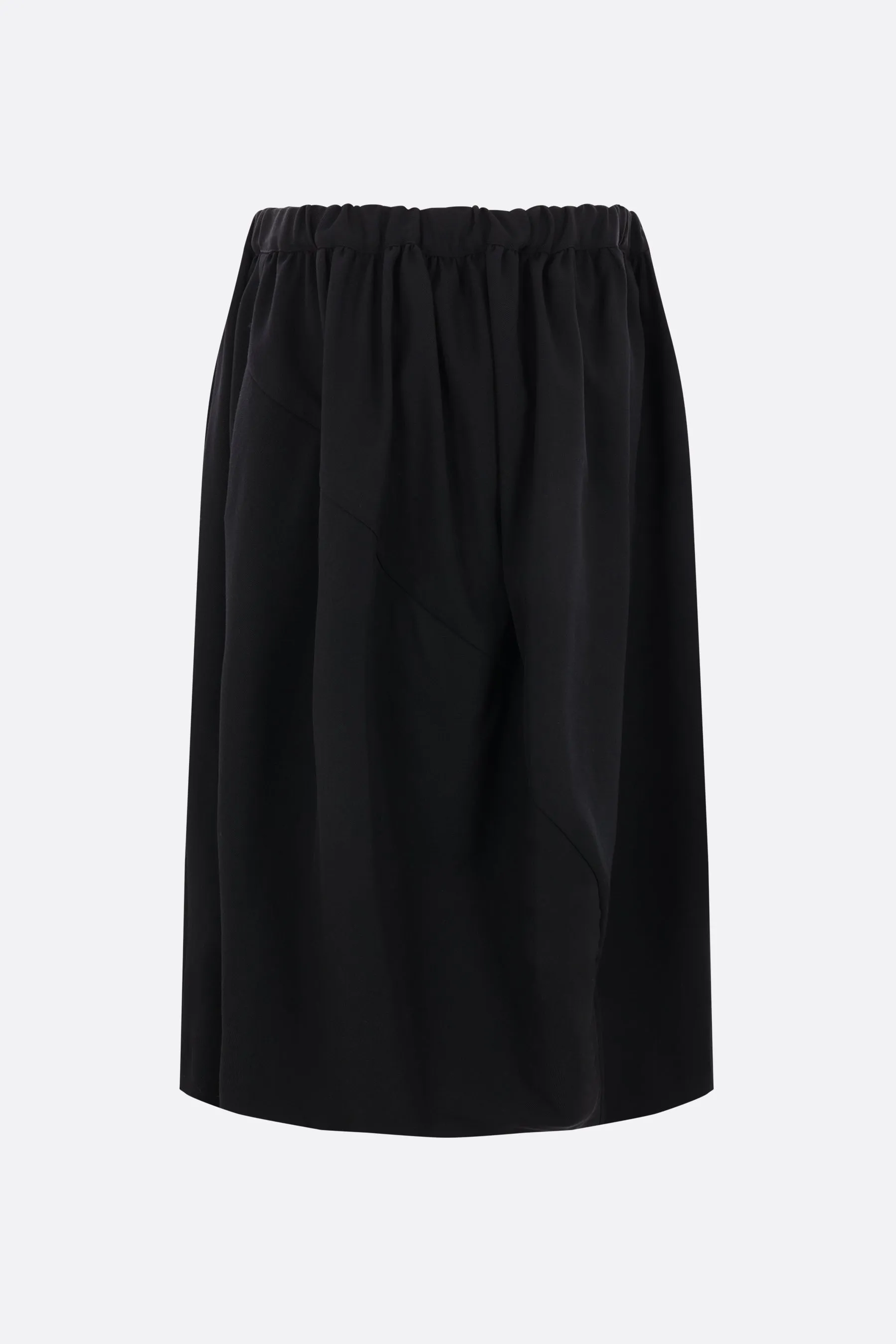 gabardine midi skirt