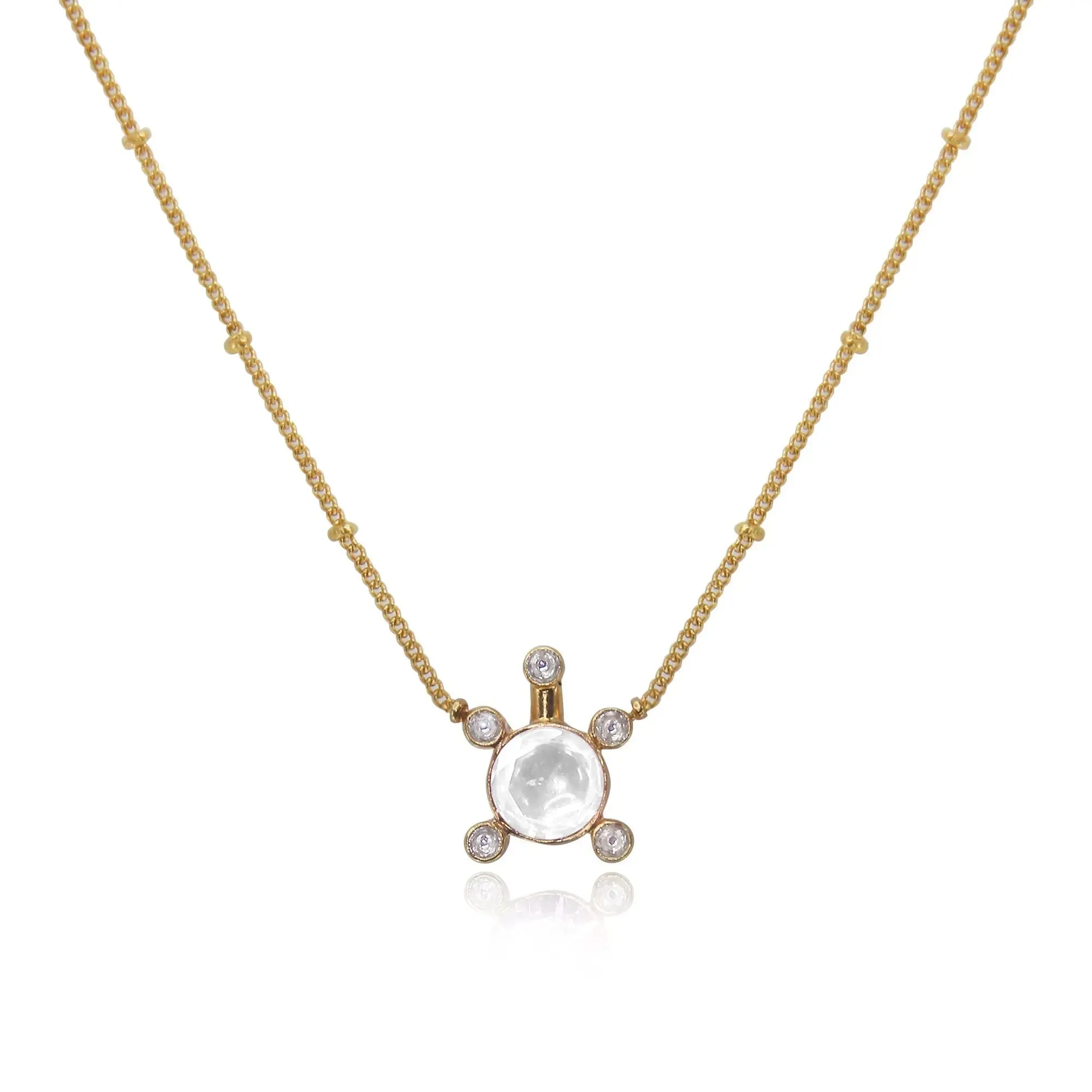 Gulabo Silver Tortoise Necklace