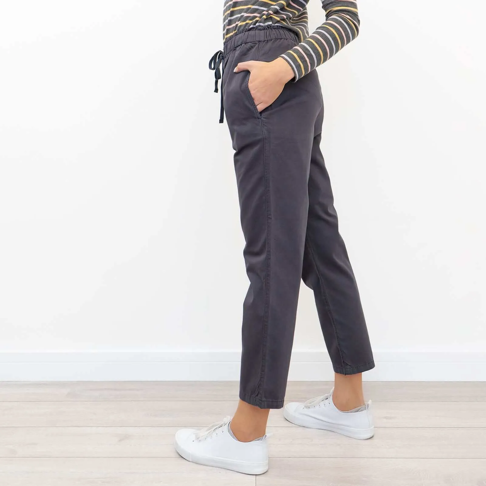 Hush Grey Elasticated Waistband Trousers