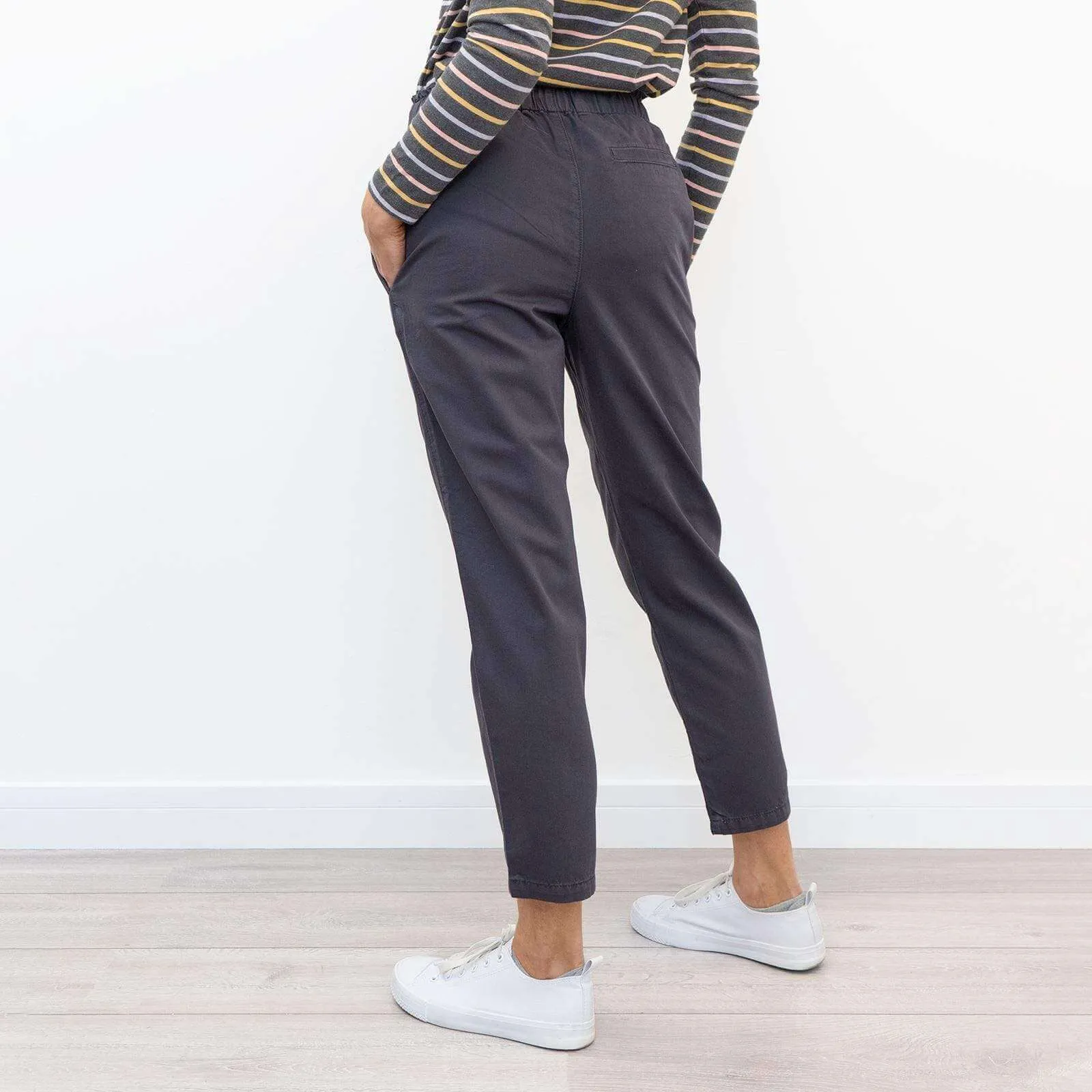 Hush Grey Elasticated Waistband Trousers