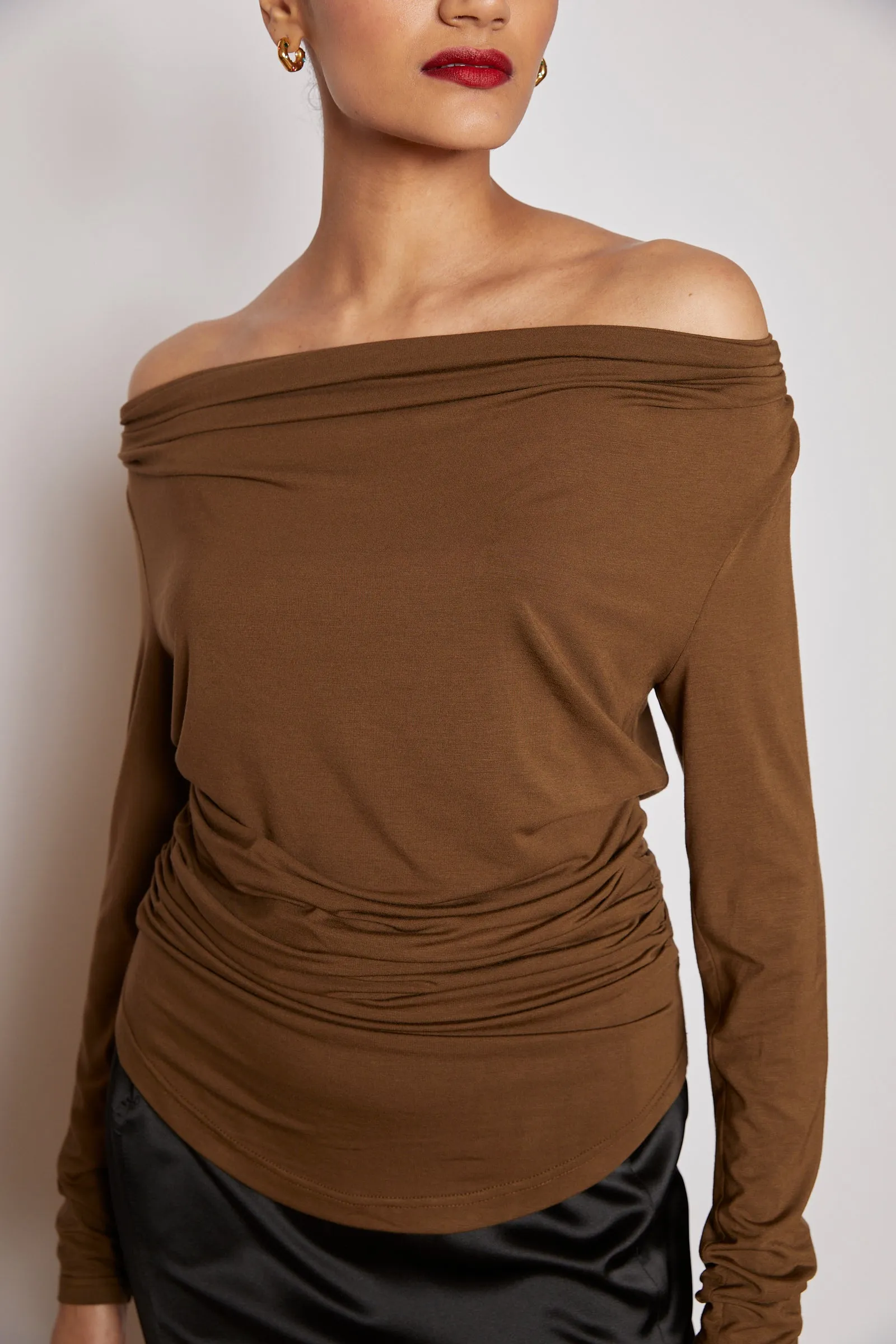 JASMIN BLOUSE BROWN