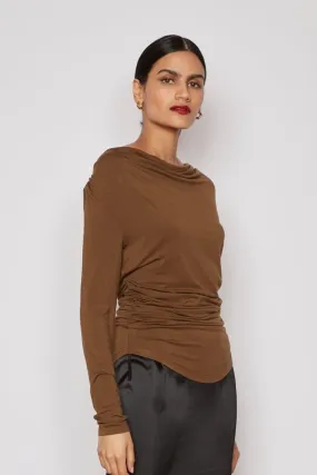 JASMIN BLOUSE BROWN