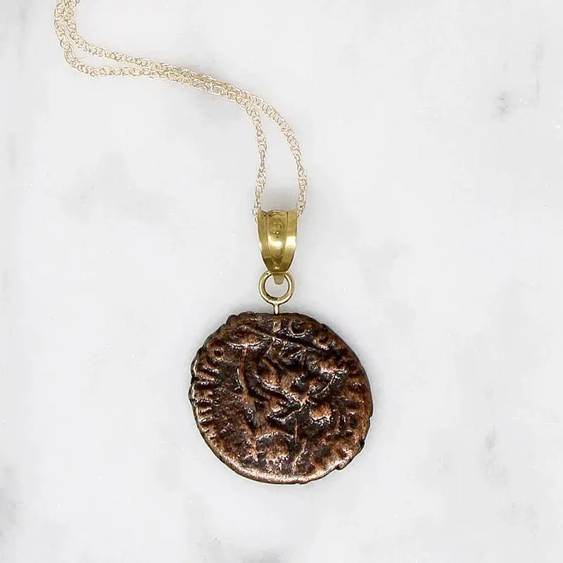 Late Roman Empire Constantius II Coin Gold Pendant