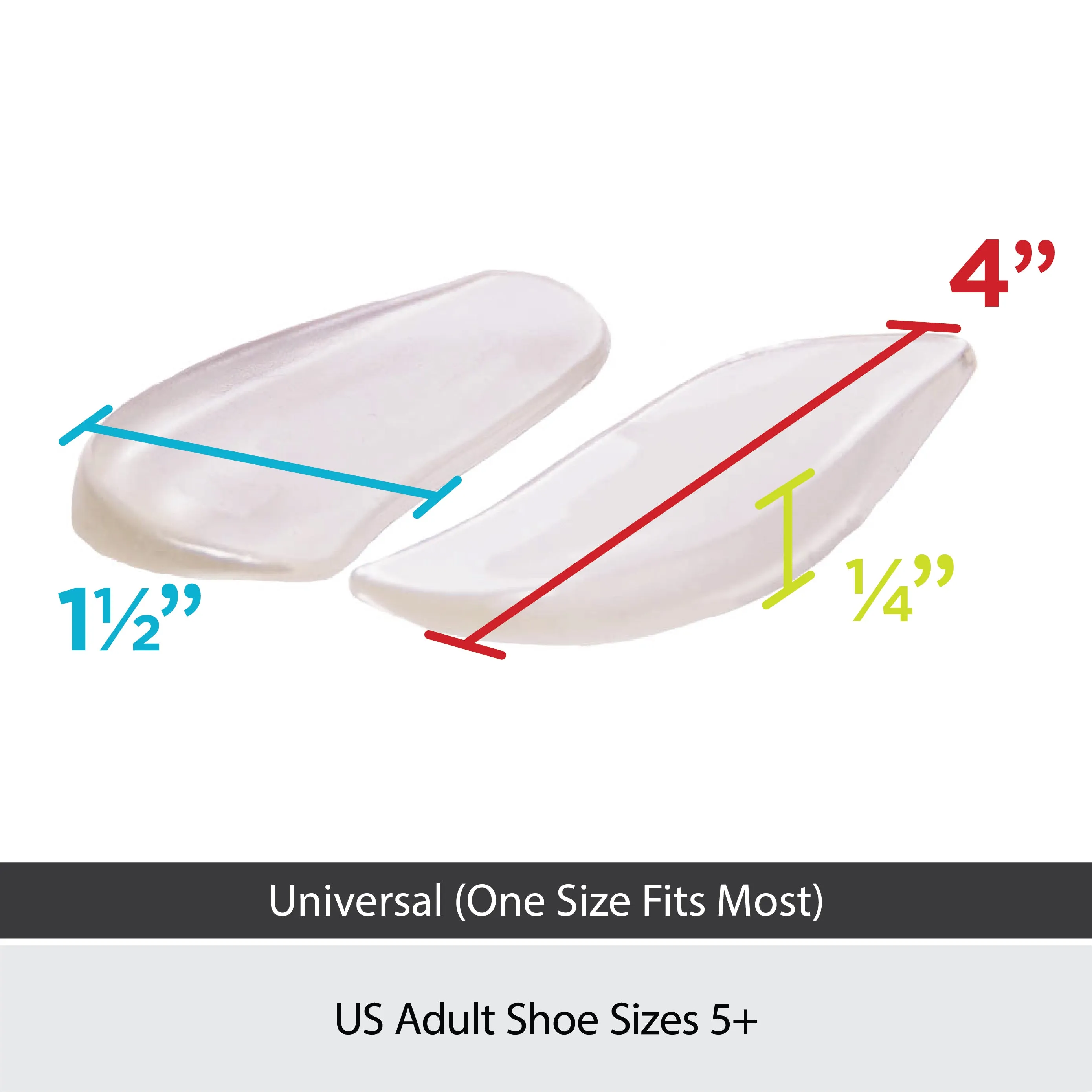 Medial & Lateral Heel Wedge Inserts for Overpronation or Supination Correction (Pair)