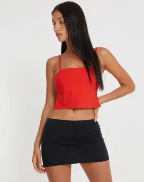 Merita Crop Top in Red