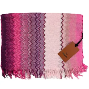 Missoni Scarf Pink Chevron Design - Women Designer Shawl