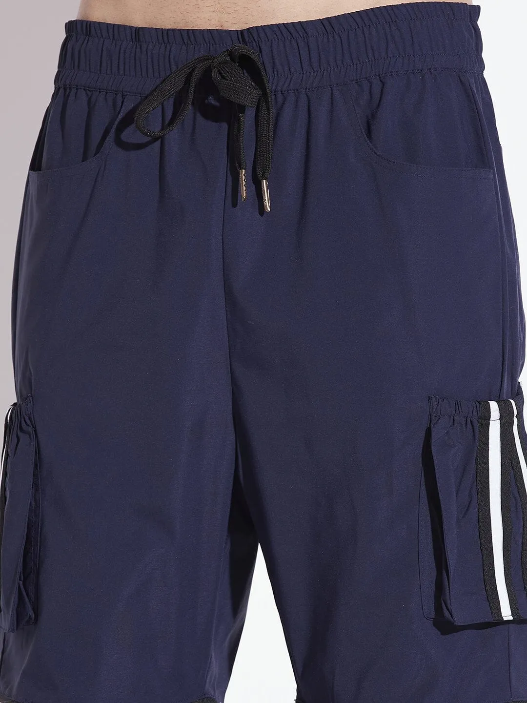 Navy Detachable Baggy Trackpant