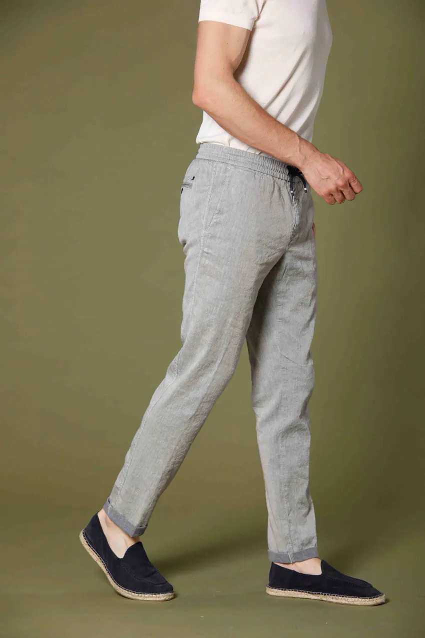 New York men's chino jogger pants in linen and cotton regular