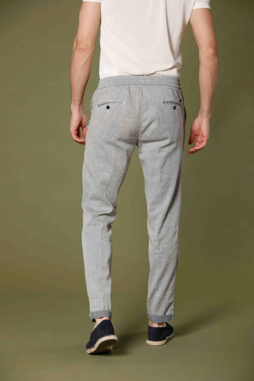 New York men's chino jogger pants in linen and cotton regular