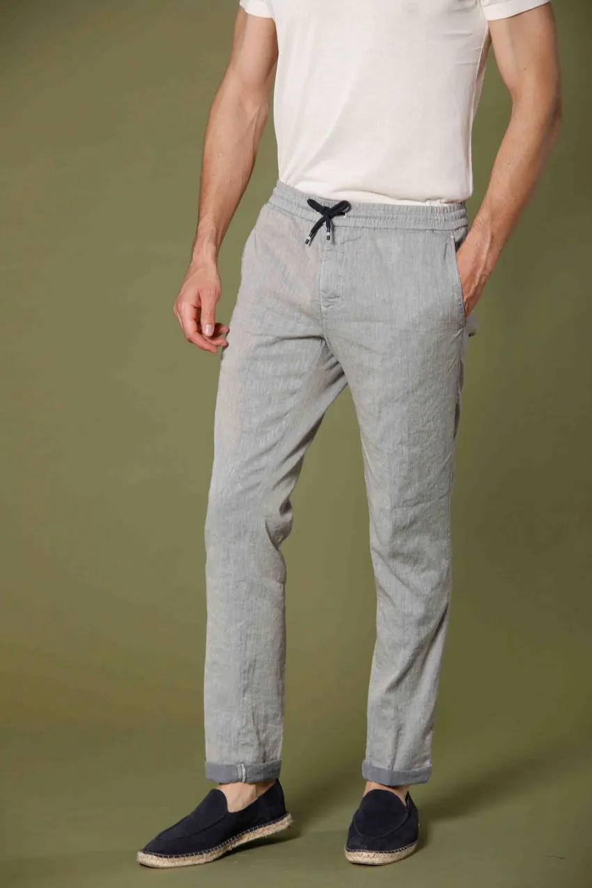 New York men's chino jogger pants in linen and cotton regular