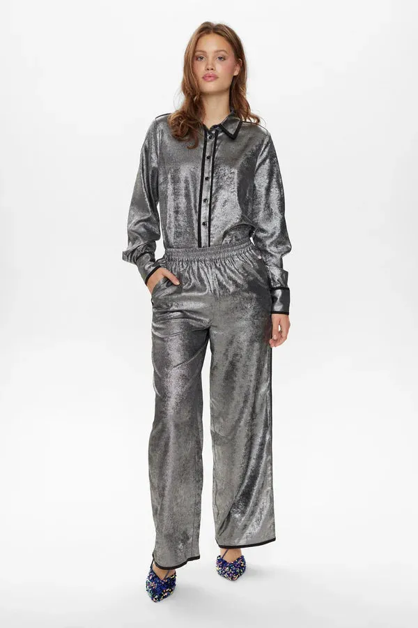 Numph Nuhilary Pant in Silver