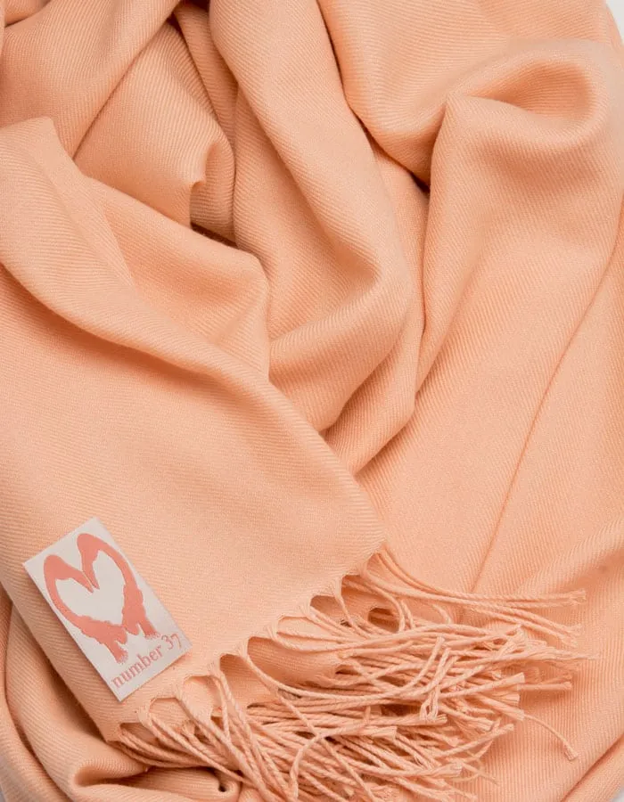 Peach Pink Wedding Pashmina