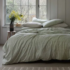 Pear Small Gingham Cotton Duvet Cover