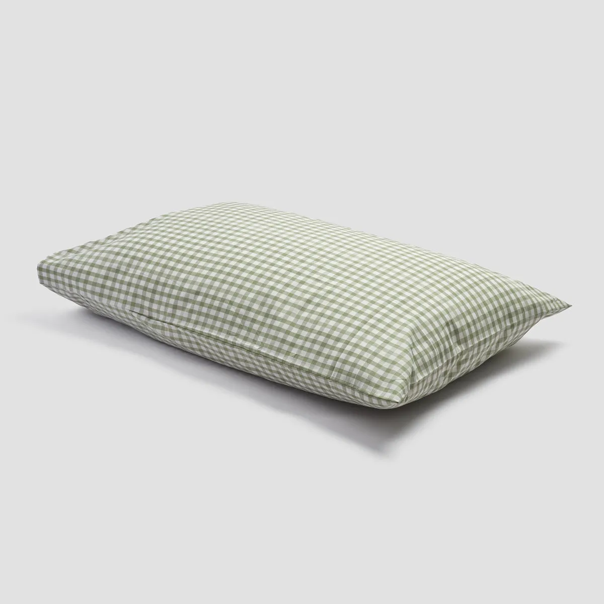 Pear Small Gingham Cotton Pillowcase (Pair)