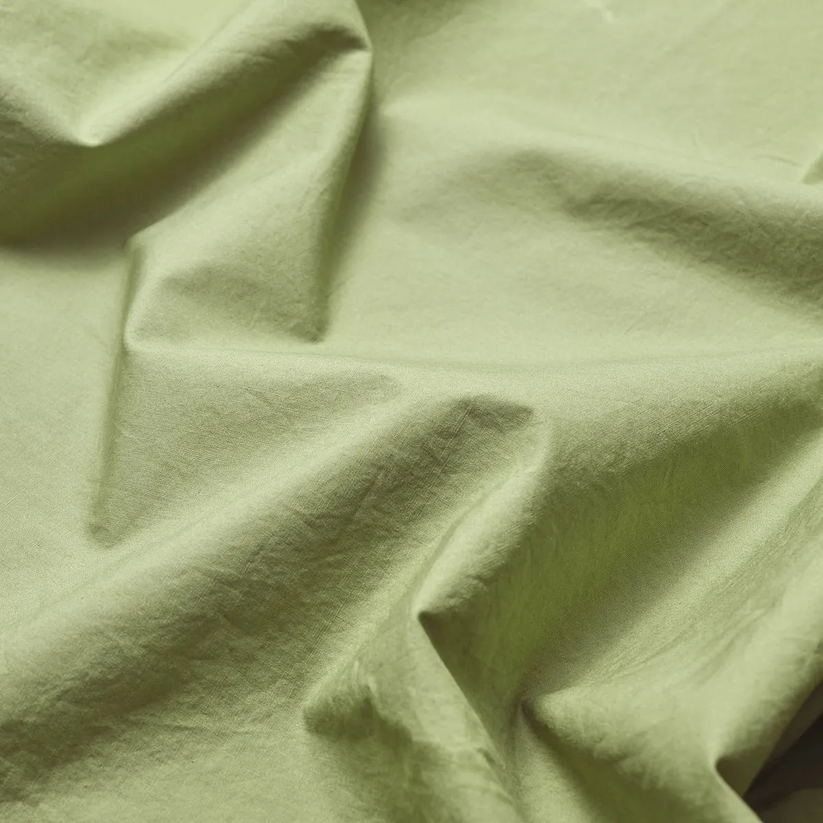 Pear Washed Cotton Percale Flat Sheet