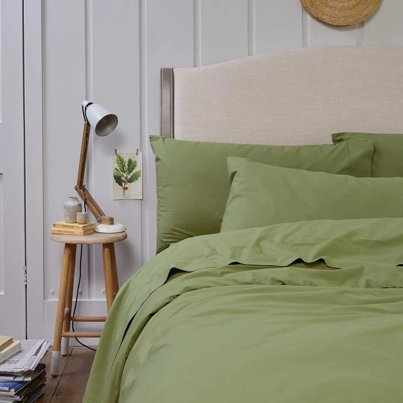 Pear Washed Cotton Percale Pillowcases (Pair)