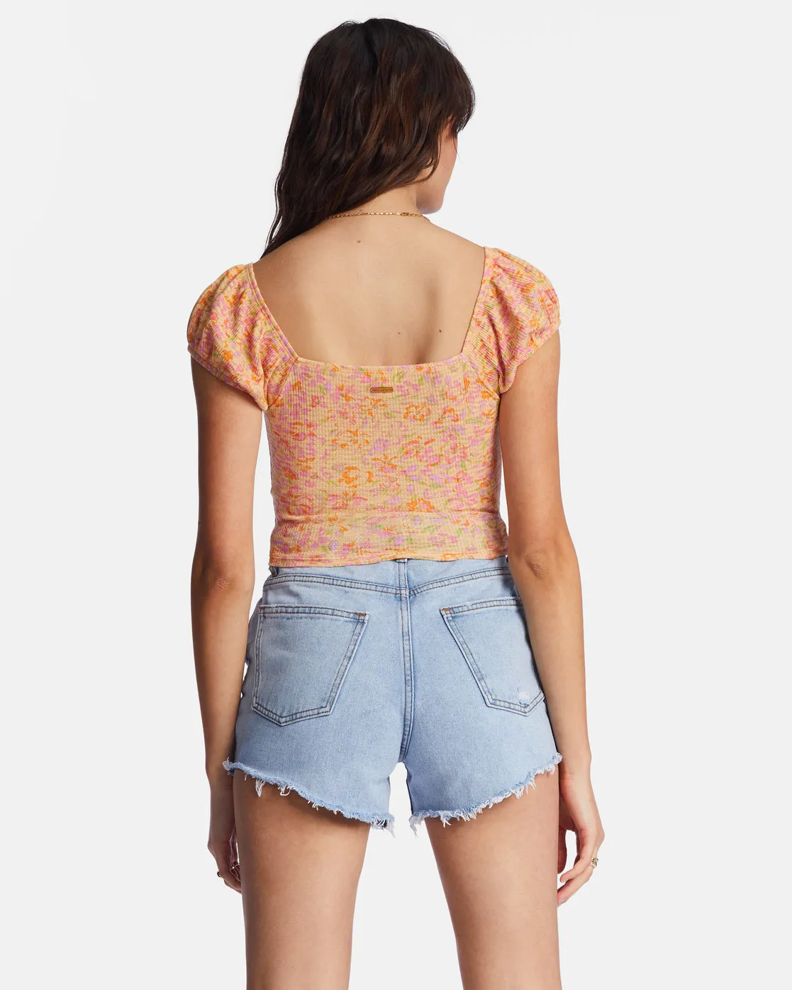 Pretty Sweet Crop Top - Peach Punch