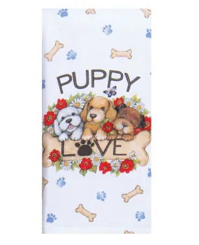 Puppy Love Dual Purpose Terry Cotton Towel