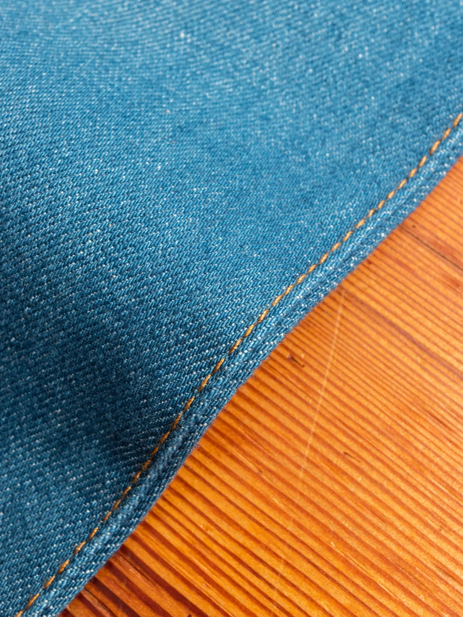 "Halen" 14oz Washed Indigo Stretch Selvedge Denim - Pen Slim