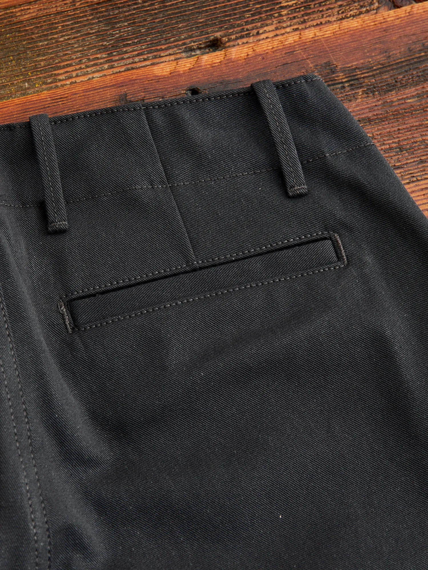 "Infantry Pant" in Grey Selvedge Twill