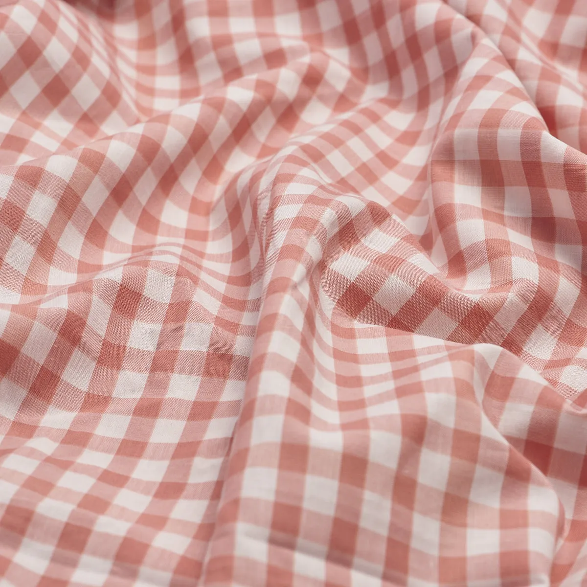 Red Dune Small Gingham Cotton Flat Sheet