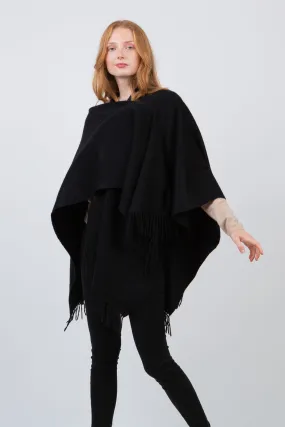 Solid Cashmere Wrap - Black