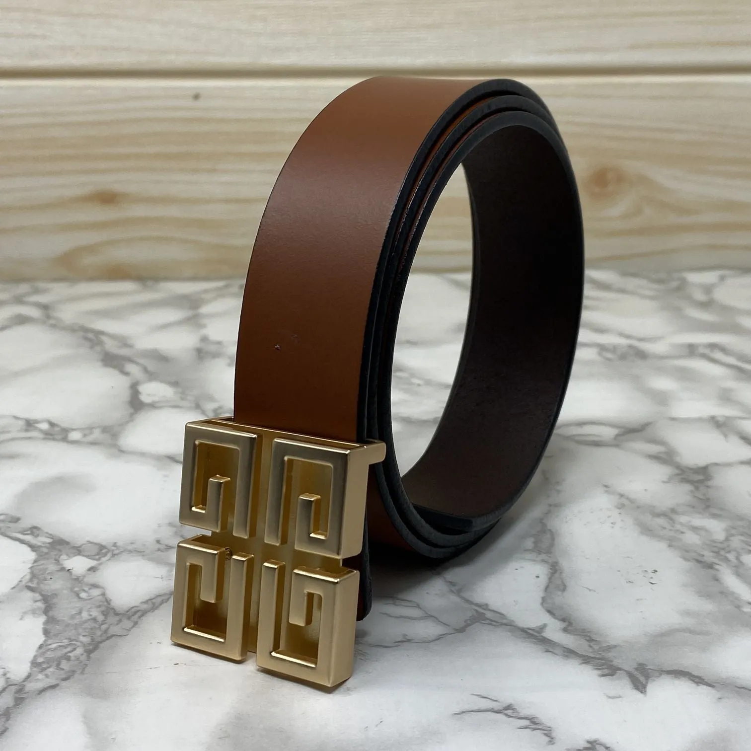 Square Section Leather Strap Belt-JonasParamount