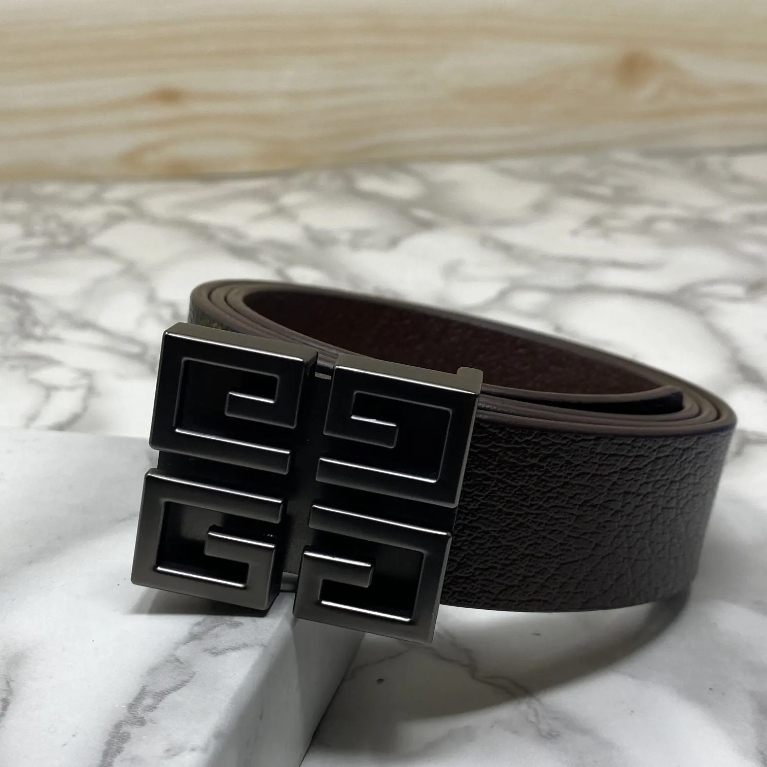 Square Section Leather Strap Belt-JonasParamount