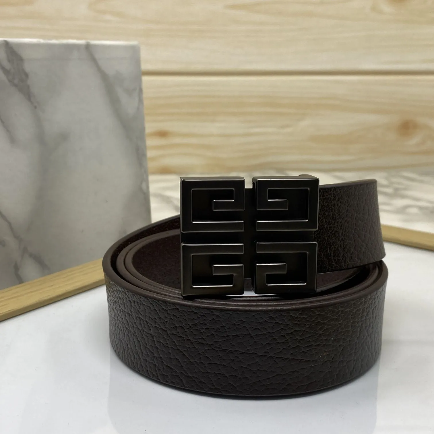 Square Section Leather Strap Belt-JonasParamount