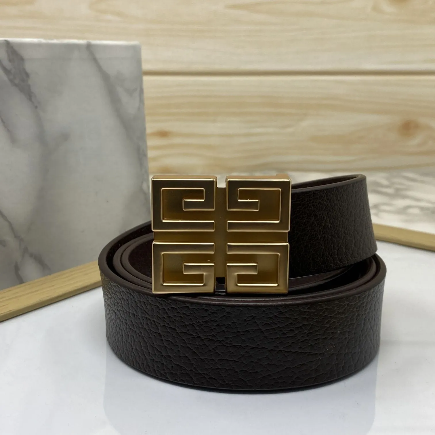 Square Section Leather Strap Belt-JonasParamount