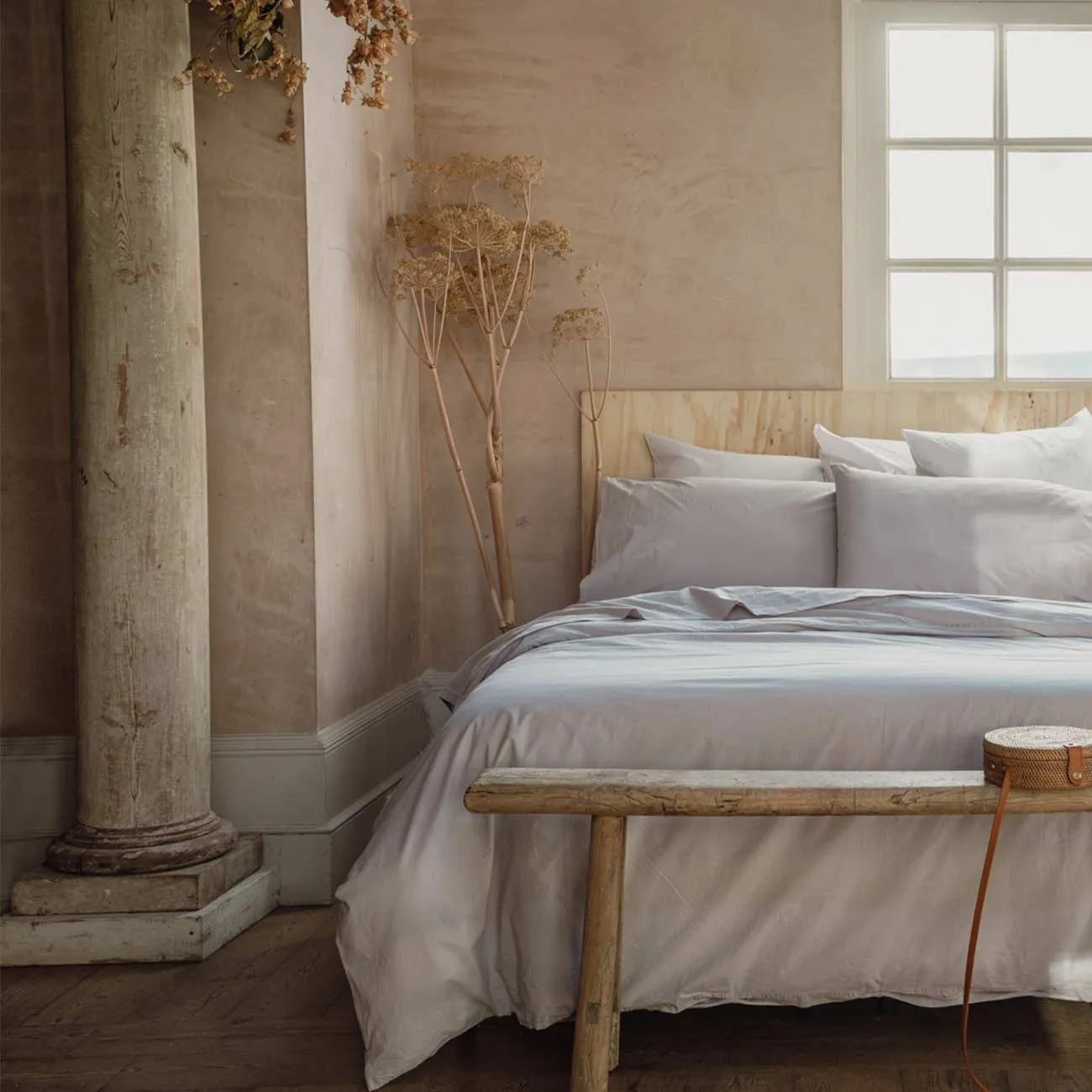 Stone Washed Percale Cotton Flat Sheet