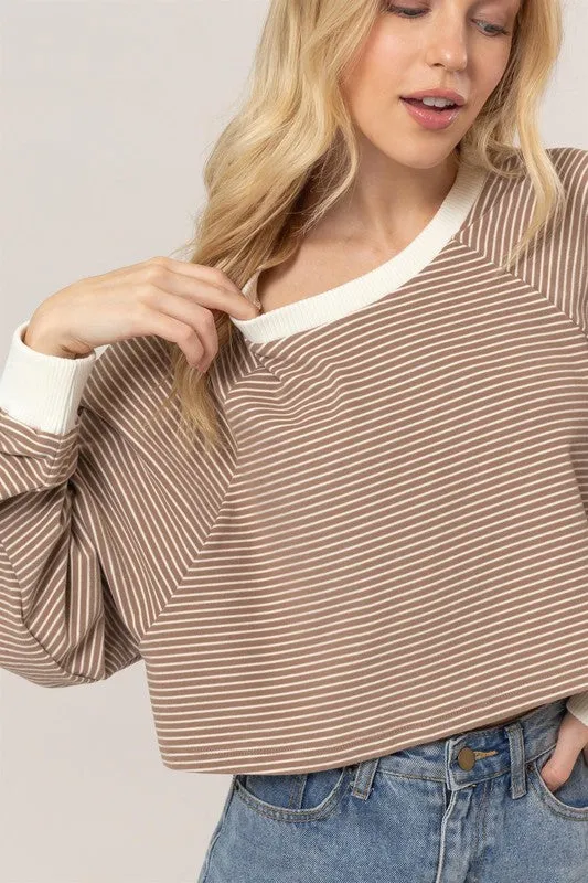 Striped Knit Crop Top